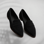 Elysia - Women's Pointed-Toe Loafers with Crossover Band