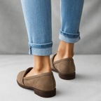 Elysia - Women's Pointed-Toe Loafers with Crossover Band