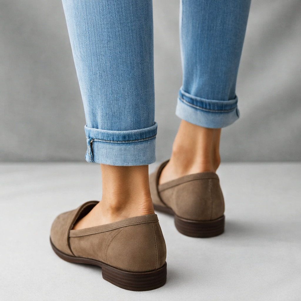 Elysia - Women's Pointed-Toe Loafers with Crossover Band