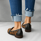 Elysia - Women's Pointed-Toe Loafers with Crossover Band