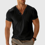 Emerson - Men's Textured V-Neck Henley Shirt
