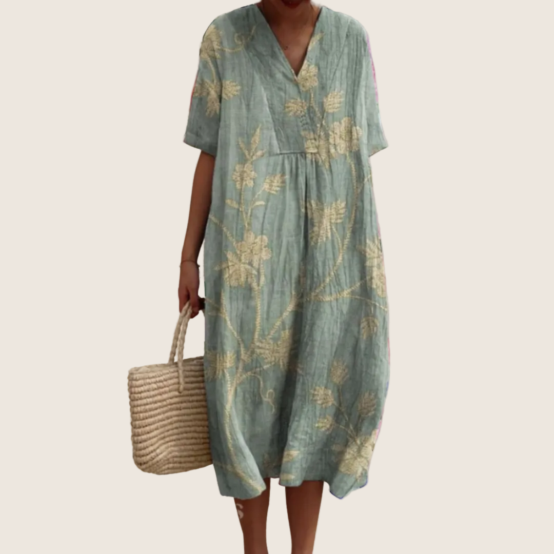 Ezra - Men's Floral V-Neck Dress