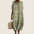 Ezra - Men's Floral V-Neck Dress