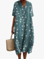 Ezra - Men's Floral V-Neck Dress