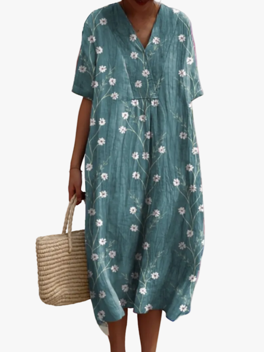 Ezra - Men's Floral V-Neck Dress