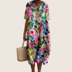 Ezra - Men's Floral V-Neck Dress