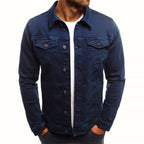 Fernando - Men's Button-Front Trucker Jacket with Chest Pockets