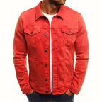 Fernando - Men's Button-Front Trucker Jacket with Chest Pockets