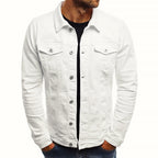 Fernando - Men's Button-Front Trucker Jacket with Chest Pockets