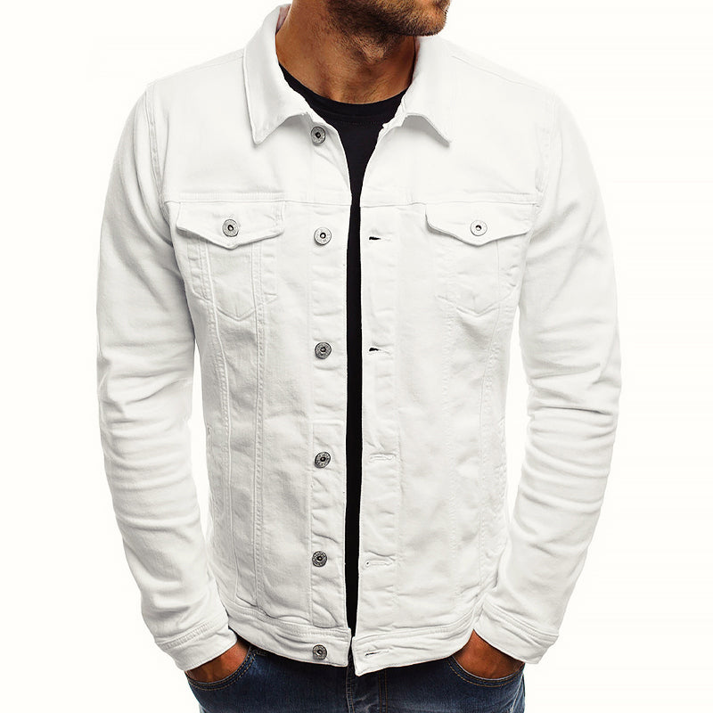 Fernando - Men's Button-Front Trucker Jacket with Chest Pockets