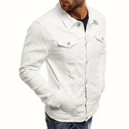 Fernando - Men's Button-Front Trucker Jacket with Chest Pockets
