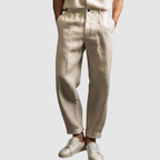 Finn - Men's Linen Straight-Leg Trousers