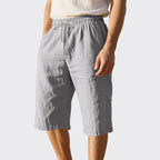Ford - Men's Linen Drawstring Cropped Shorts