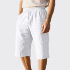 Ford - Men's Linen Drawstring Cropped Shorts