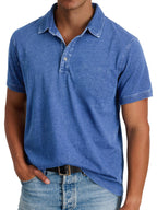 Foster - Men's Button-Front Polo with Notch Collar