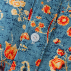 George - Men's Botanical Print Button Henley Shirt
