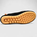 Gina - Women's Suede Loafers with Metal Chain 