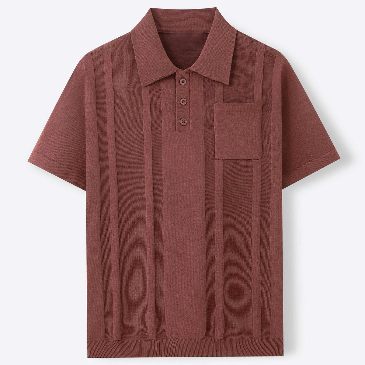 Harmon - Men's Vertical Textured Knit Polo