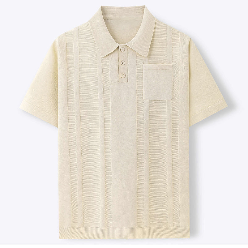 Harmon - Men's Vertical Textured Knit Polo