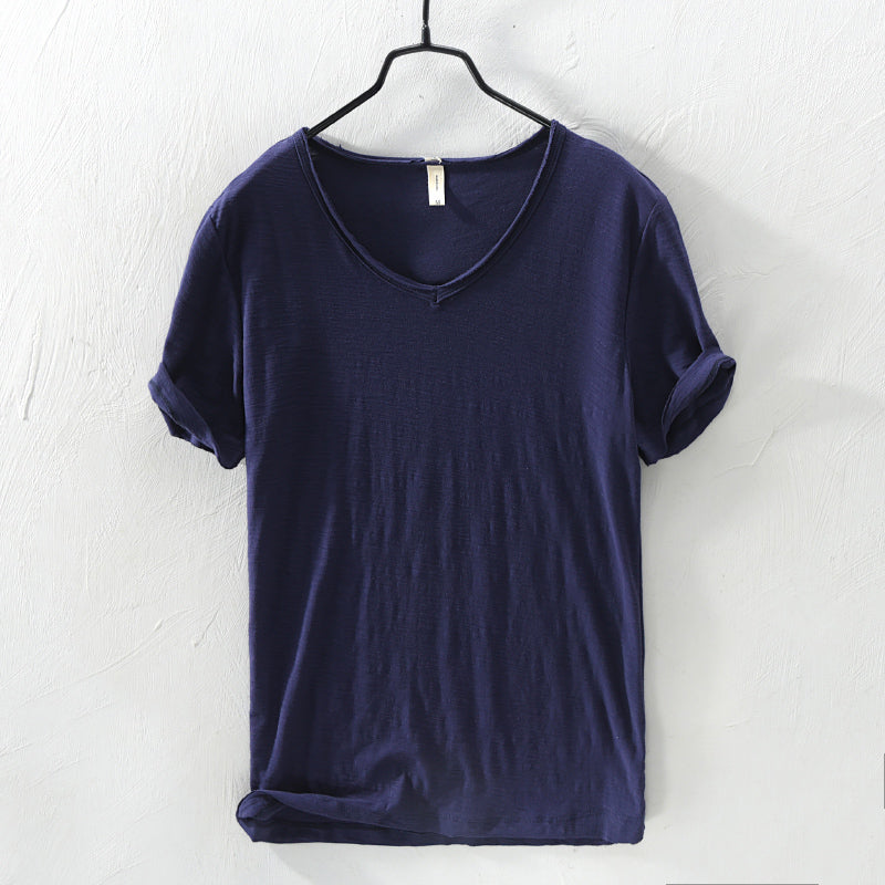 Harrison - Men's V-Neck Cotton Short Sleeve T-Shirt