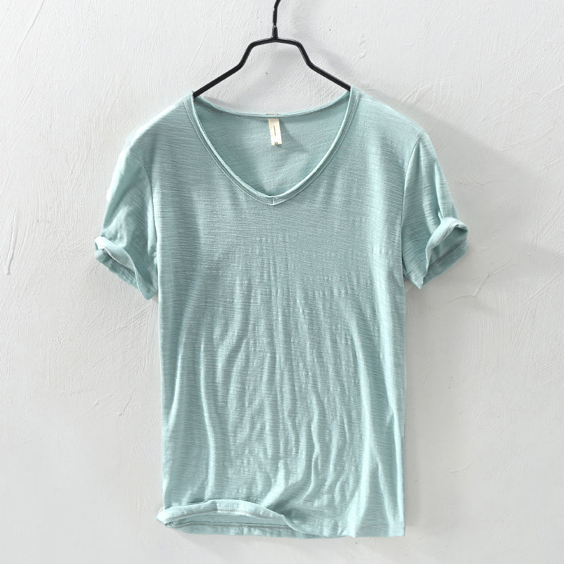Harrison - Men's V-Neck Cotton Short Sleeve T-Shirt