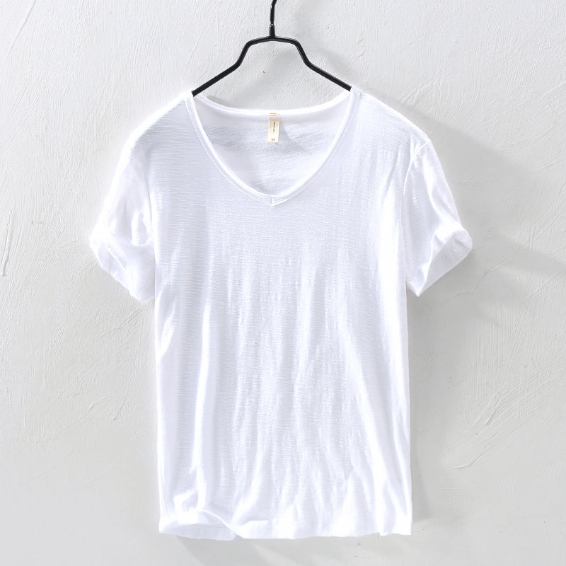 Harrison - Men's V-Neck Cotton Short Sleeve T-Shirt