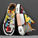 Hector - Men's Color-Block High-Top Sneakers with Chunky Sole