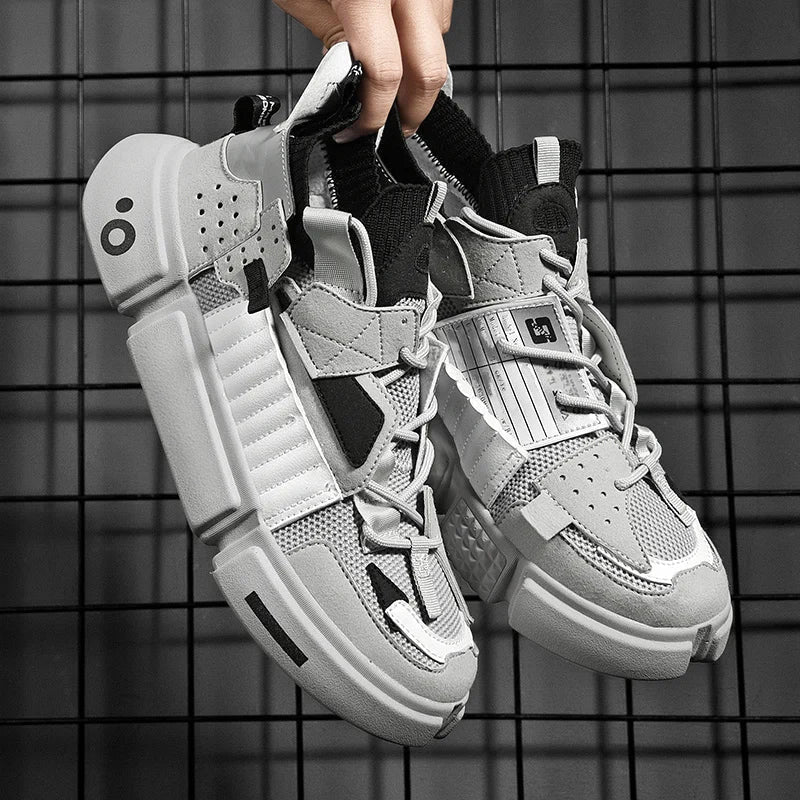 Hector - Men's Color-Block High-Top Sneakers with Chunky Sole