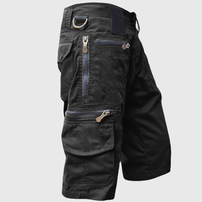 Ibrahim - Men's Utility Cargo Shorts with Zip Pockets