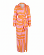 Jade - Women's Botanical Print Ruched Wrap Dress