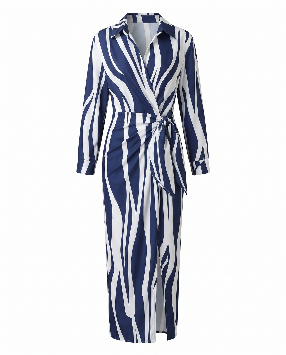Jade - Women's Botanical Print Ruched Wrap Dress