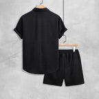 Jaden - Men's Diamond-Textured Button-Up Co-Ord Set