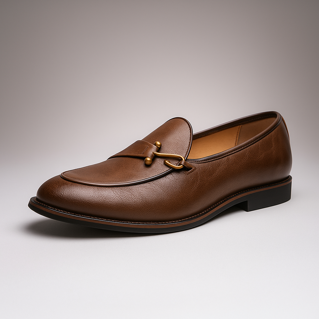 James - Men's Bit Loafers with Metal Hook Hardware