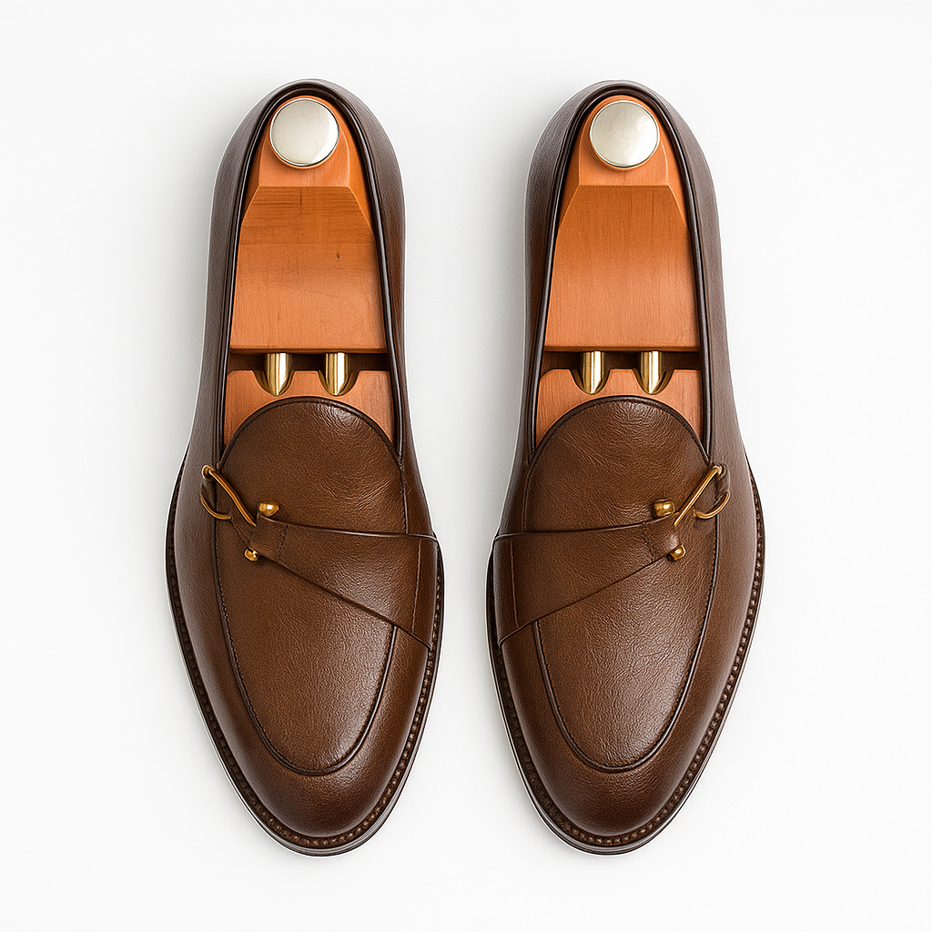 James - Men's Bit Loafers with Metal Hook Hardware