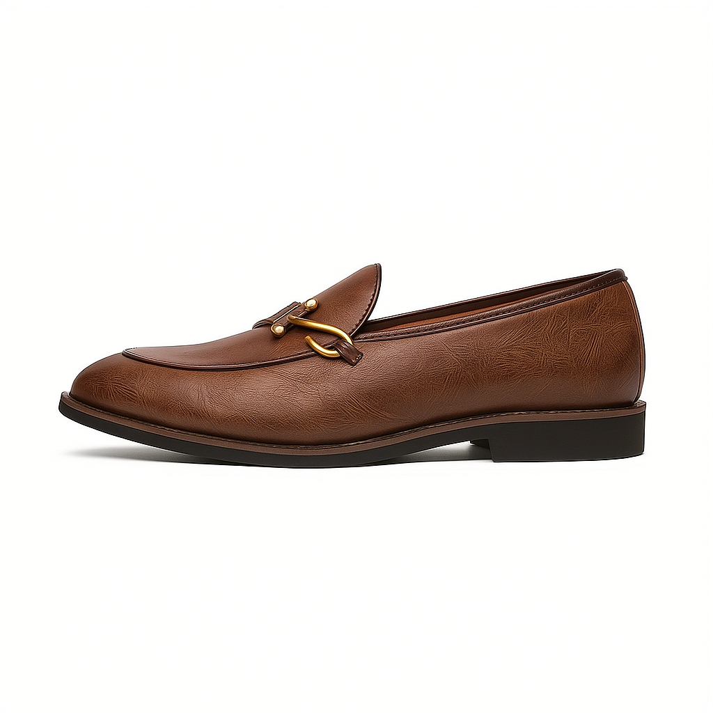 James - Men's Bit Loafers with Metal Hook Hardware