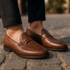 James - Men's Bit Loafers with Metal Hook Hardware