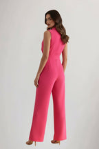 Jannelle - Women's Wrap Jumpsuit with Tie Waist