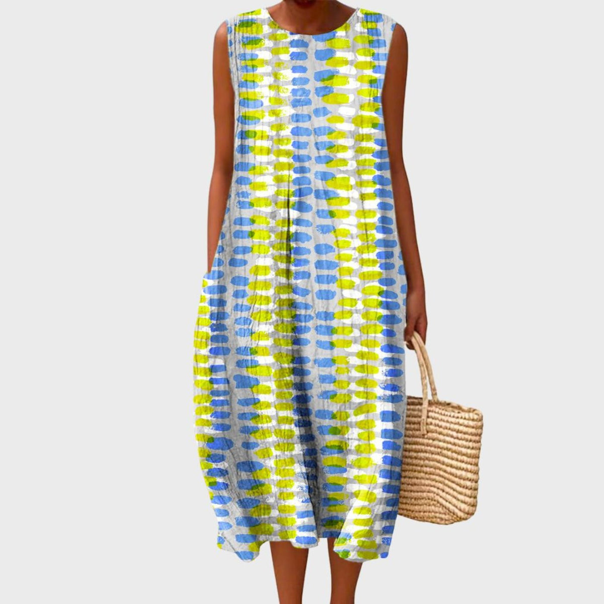 Jayla - Women's Colorblock Gingham Tiered Dress
