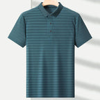 Jayvie - Men's Textured Mesh Knit Polo Shirt