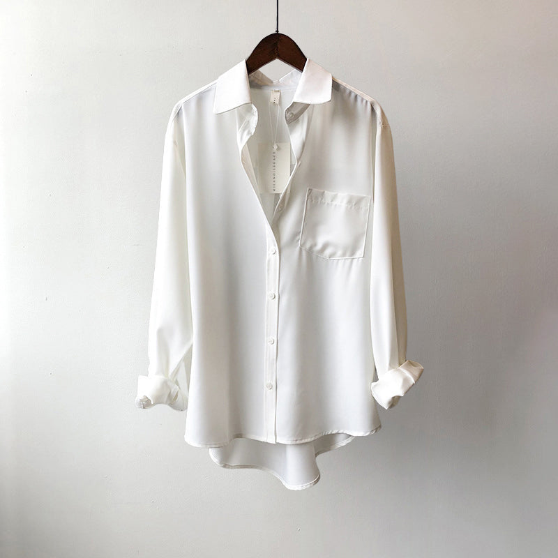 Jimena - Women's Relaxed Button-Front Long Sleeve Shirt 