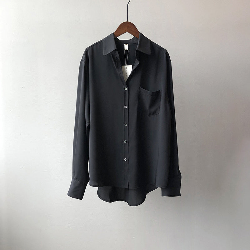 Jimena - Women's Relaxed Button-Front Long Sleeve Shirt 