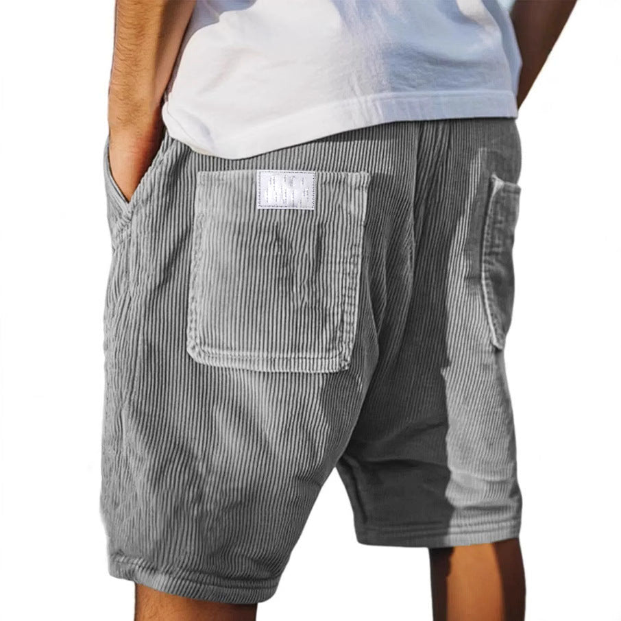 John - Men's Ribbed Corduroy Cargo Shorts