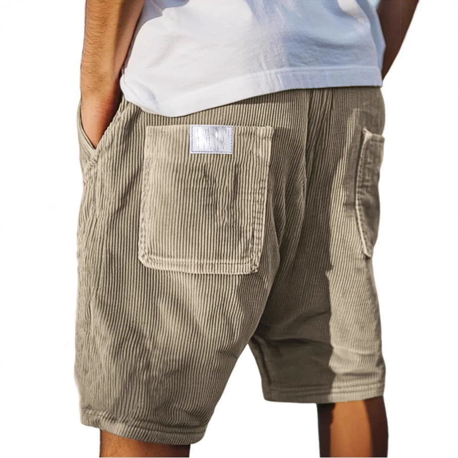 John - Men's Ribbed Corduroy Cargo Shorts