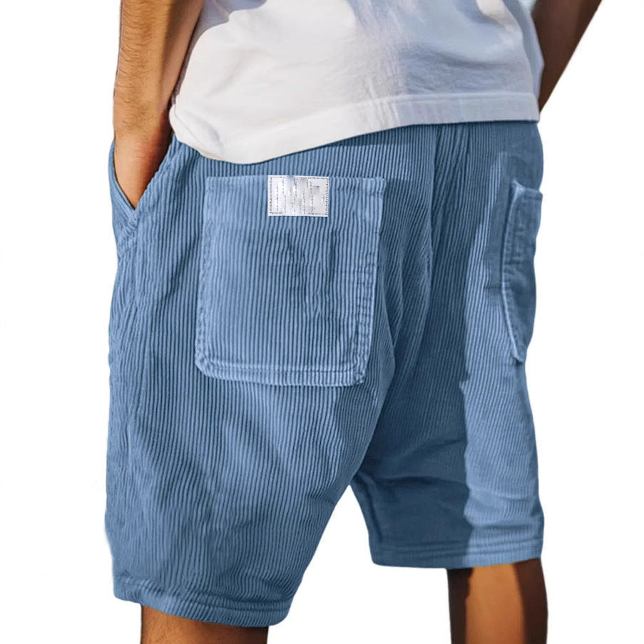 John - Men's Ribbed Corduroy Cargo Shorts