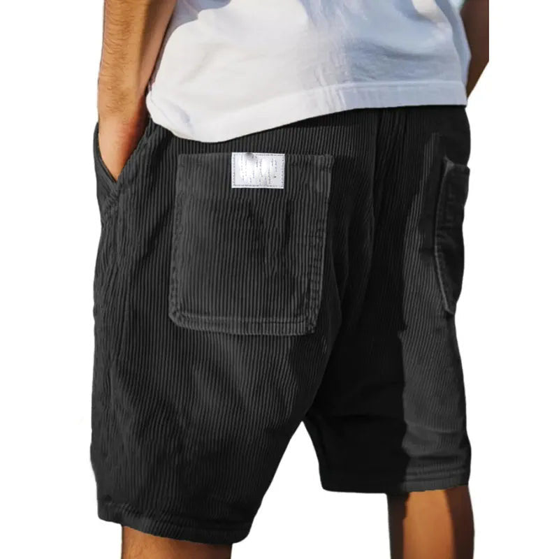 John - Men's Ribbed Corduroy Cargo Shorts
