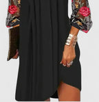 Josie - Women's Floral Embroidered V-Neck Dress