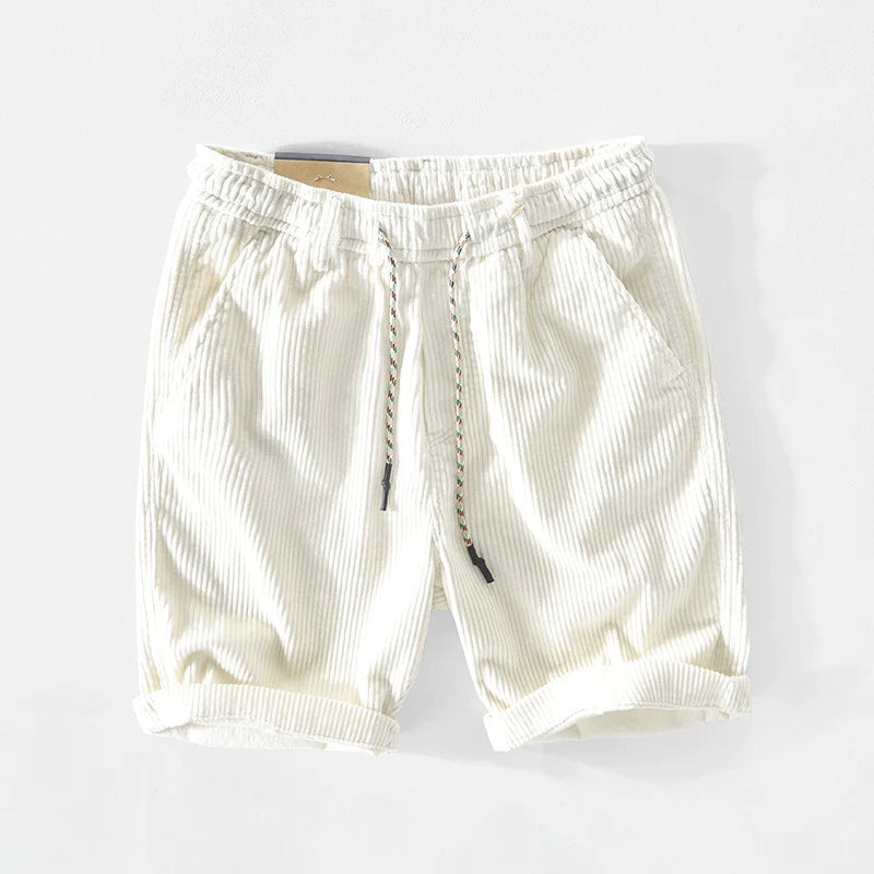 Kasper - Men's Ribbed Corduroy Drawstring Shorts