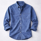 Kendrick - Men's Button-Front Denim Shirt with Chest Pocket