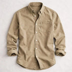 Kendrick - Men's Button-Front Denim Shirt with Chest Pocket