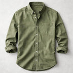 Kendrick - Men's Button-Front Denim Shirt with Chest Pocket